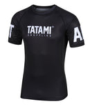 Rashguard - Tatami Fightwear - 'Raven' - Lyhyt hihainen - Musta