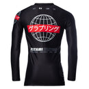 Rash Guard - Men - Tatami Fightwear - Global Long Sleeve - Blac
