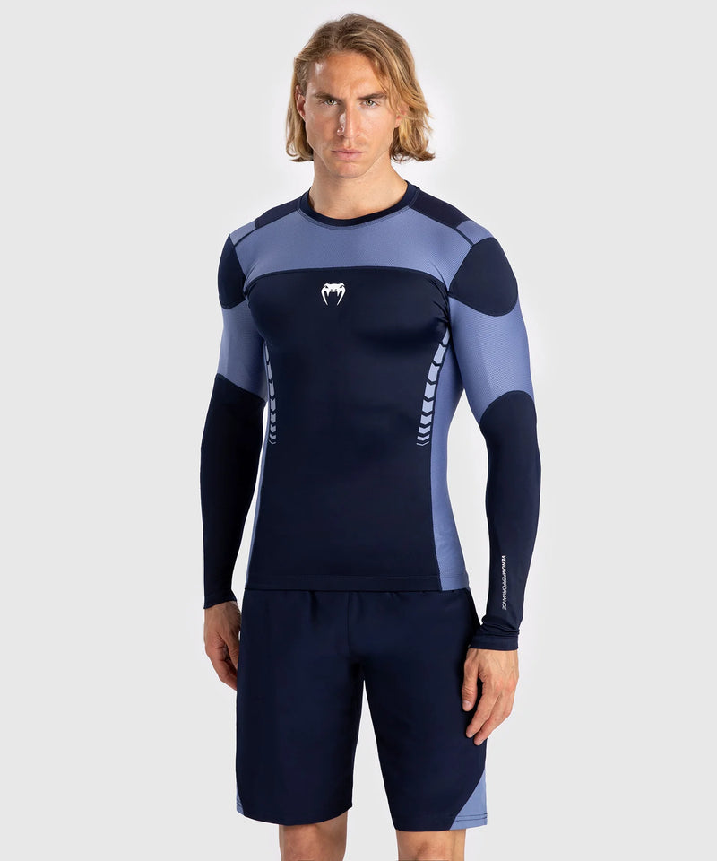 Rash Guard - Venum - 'Tempest' - Pitkähihainen - Navy/Sininen