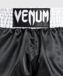 Muay Thai Shortsit - Venum - Classic - Musta/Valkoinen/Valkoinen