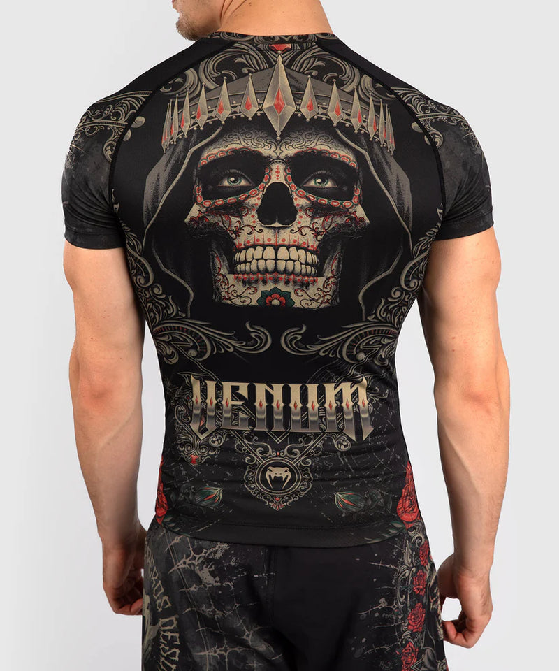 Rash Guard - Venum - 'Santa Muerte 5.0' - Lyhythinainen -  Musta/Kulta