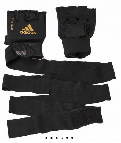 Sisähanskat - Adidas - Quick Wrap Glove - Musta/Kulta