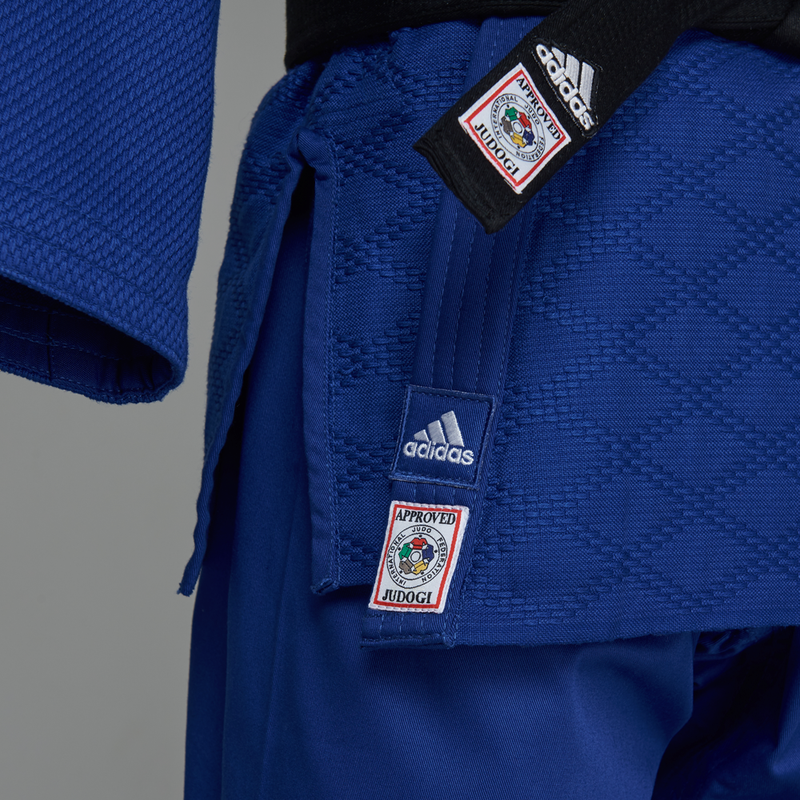 Judopuku - Adidas - Champion III - Sininen, SlimFit