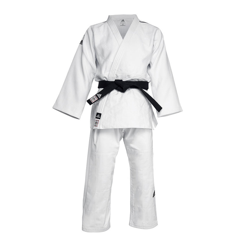Judopuku - Adidas - Champion III - Valkoinen, Slimfit