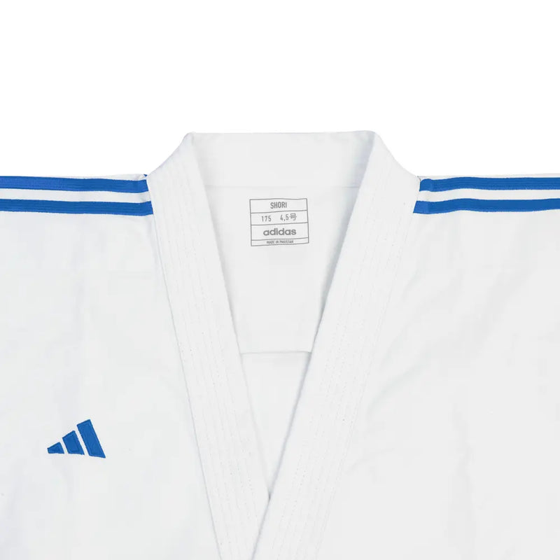 Karatepuku - Adidas - Shori Kata - WKF, Valkoinen/Sininen