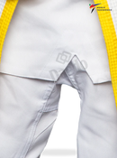 WT-Taekwondopuku - Deado - valkoinen kaulus, ribattua kangasta - Valkoinen