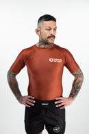 Rash Guard - Nippon Sport - 'Classic' - Lyhythihainen - Ruskea