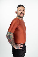 Rash Guard - Nippon Sport - 'Classic' - Lyhythihainen - Ruskea