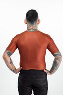 Rash Guard - Nippon Sport - 'Classic' - Lyhythihainen - Ruskea