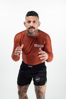 Rash Guard - Nippon Sport - 'Classic' - Pitkähihainen - Ruskea