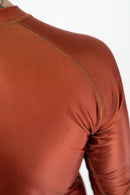 Rash Guard - Nippon Sport - 'Classic' - Pitkähihainen - Ruskea