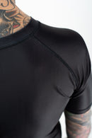 Rash Guard - Nippon Sport - 'Classic' - Lyhythihainen - Musta