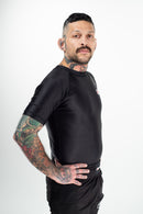 Rash Guard - Nippon Sport - 'Classic' - Lyhythihainen - Musta