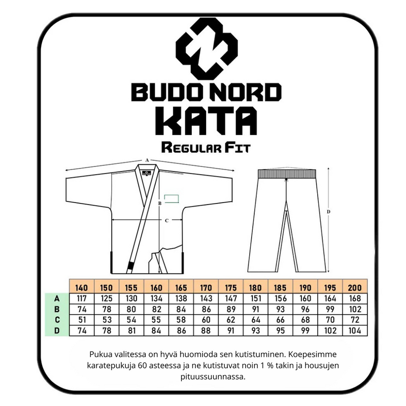 Karatepuku - Budo-Nord - Kata FIve Stars WKF - Valkoinen, Regular fit