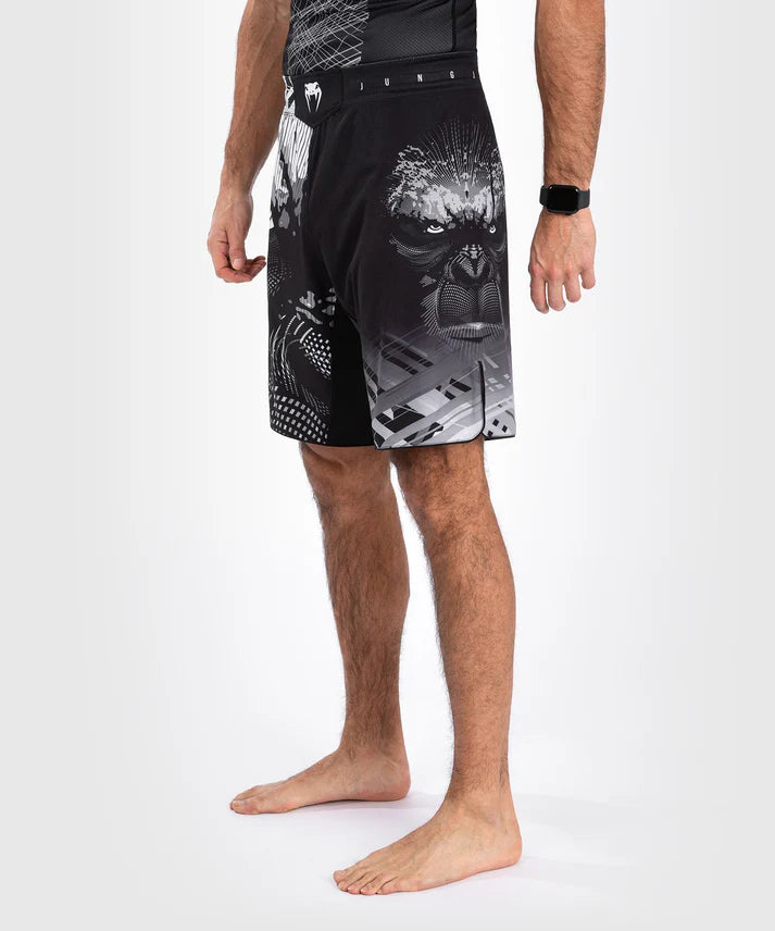 Fightshorts - Venum - 'Gorilla Jungle' - Musta/Valkoinen