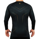 Rash Guard - Ground Game - Gold 2.0 - Pitkähihainen, Musta/Kulta