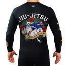Rash Guard - Ground Game - Oldschool - Pitkähinainen, Musta
