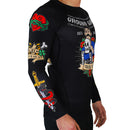 Rash Guard - Ground Game - Oldschool - Pitkähinainen, Musta