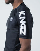 Rash guard - Kingz - Kore - Lyhythihainen, musta
