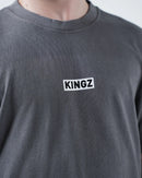 T-paita - Kingz - Box Tee, Harmaa