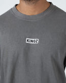 T-paita - Kingz - Box Tee, Harmaa