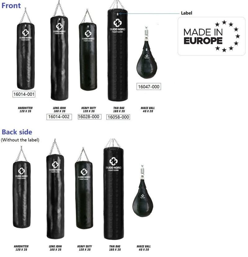 Nyrkkeilysäkki - Budo Nord - Convex Challenge - Musta