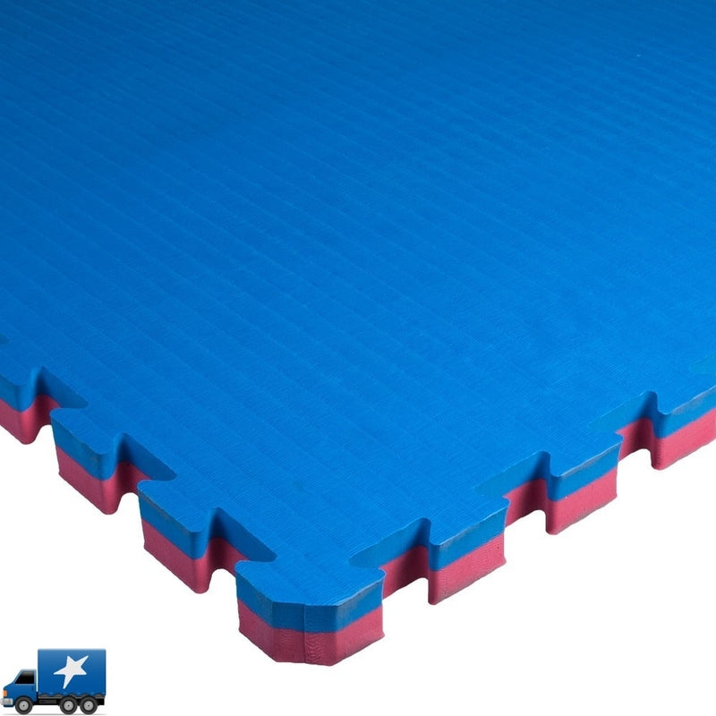 Palapelitatami - Budo Nord - 4 cm - Sininen-Punainen