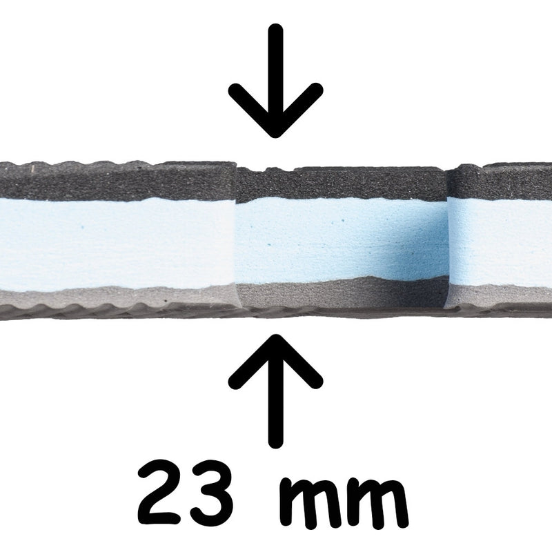 Palapelitatami - Budo Nord - 2,3 cm - Musta-Harmaa
