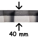 Palapelitatami - Budo Nord - 4 cm - Musta-Harmaa