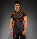 Rashguard - Venum - Quetzal Fury - Lyhythihainen, Musta/Punainen/Oranssi