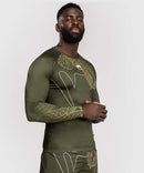 Rash Guard - Venum - Serpenti, Pitkähihainen - Khaki