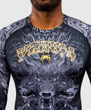 Rashguard - Venum - Wolf Atak - Pitkä hihainen, Musta/Harmaa