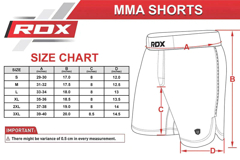 MMA Shortsit - RDX - 'T15' - Musta