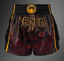 Muay Thai shortsit - Venum - Quetzal Fury - Musta/Punainen/Oranssi
