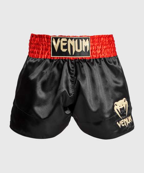 Muay Thai Shortsit - Venum - Classic - Punainen/Musta/Kulta