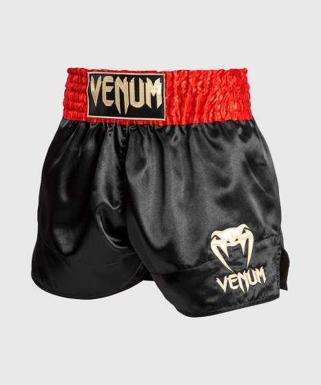 Muay Thai Shortsit - Venum - Classic - Punainen/Musta/Kulta