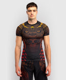 Rashguard - Venum - Quetzal Fury - Lyhythihainen, Musta/Punainen/Oranssi