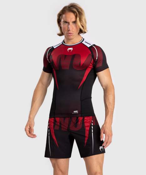 Rash Guard - Venum - Adrenaline - Lyhythihainen - Punainen