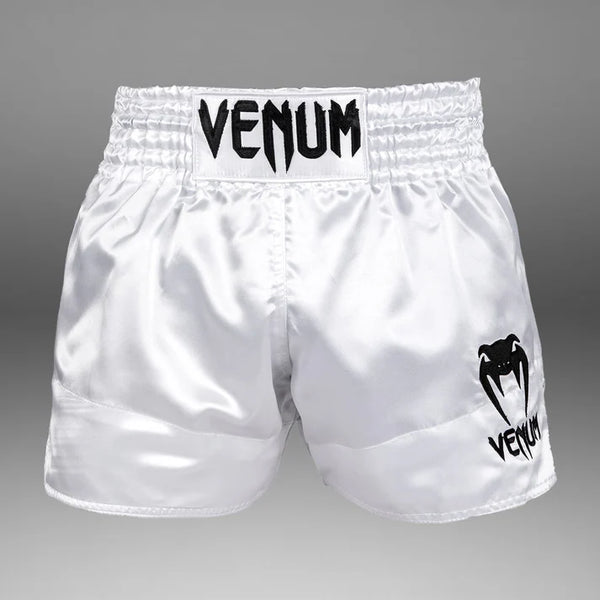 Muay Thai-Shortsit -  Venum - Classic, Valkoinen/Musta