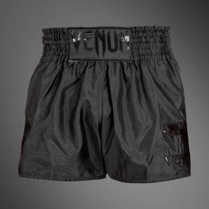 Muay Thai Shortsit - Venum - Classic, Musta/Musta
