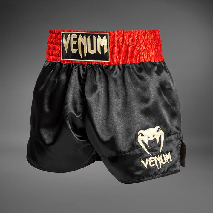 Muay Thai Shortsit - Venum - Classic - Punainen/Musta/Kulta