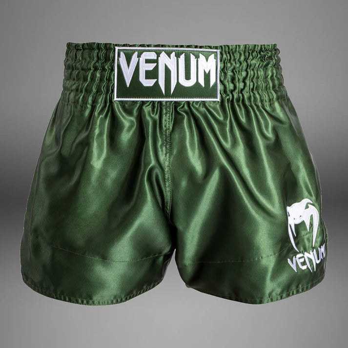 Muay Thai Shortsit - Venum - Classic, Khaki/Valkoinen