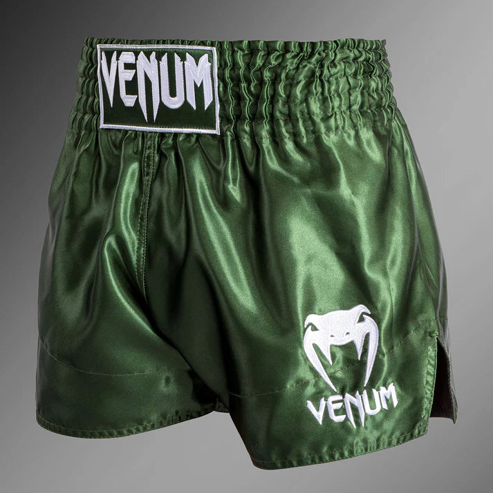 Muay Thai Shortsit - Venum - Classic, Khaki/Valkoinen