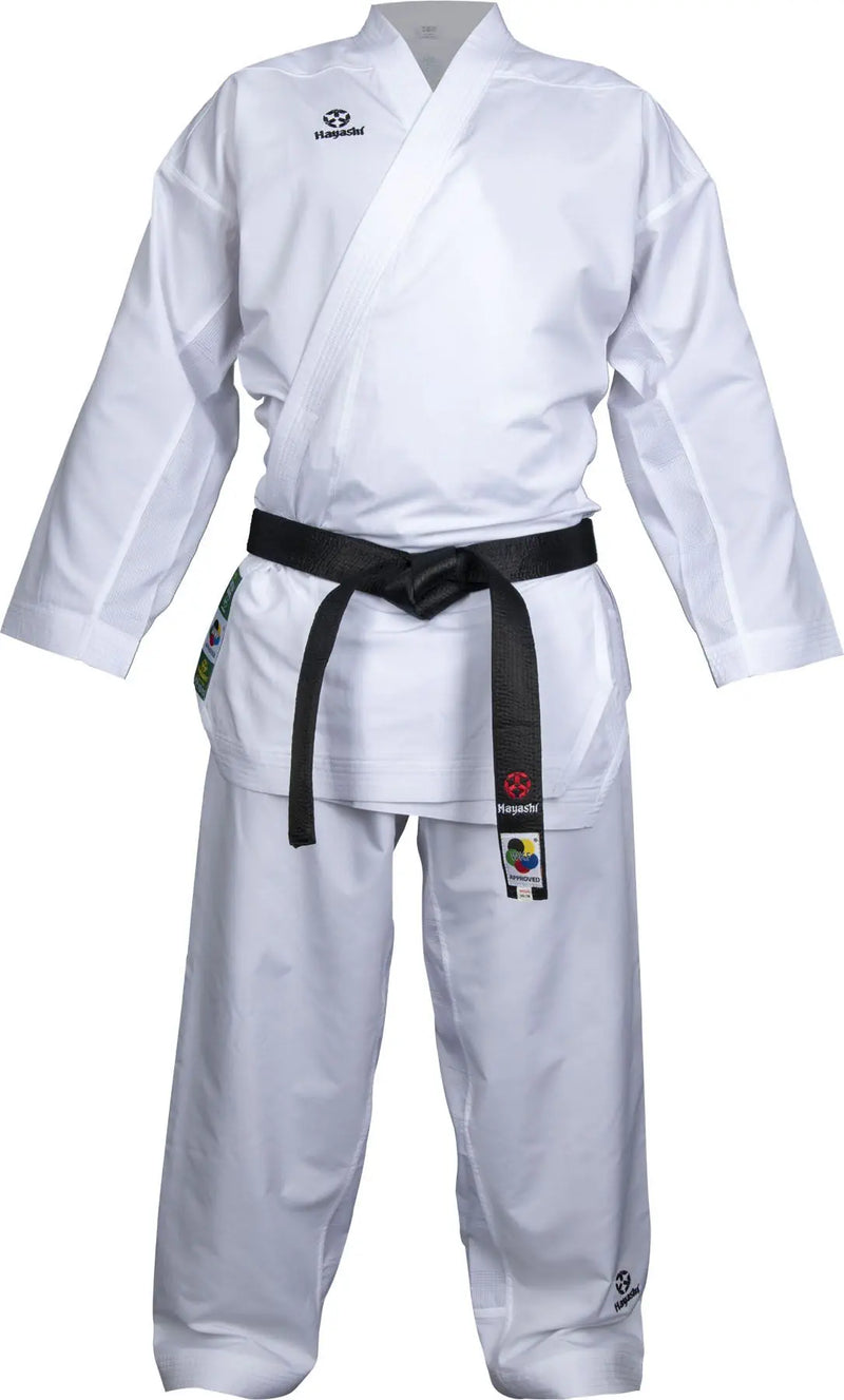 Green Karate-Gi - Hayashi - 'Premium Kumite' - White/white embroidery