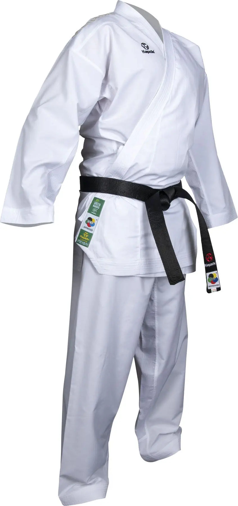 Green Karate-Gi - Hayashi - 'Premium Kumite' - White/white embroidery