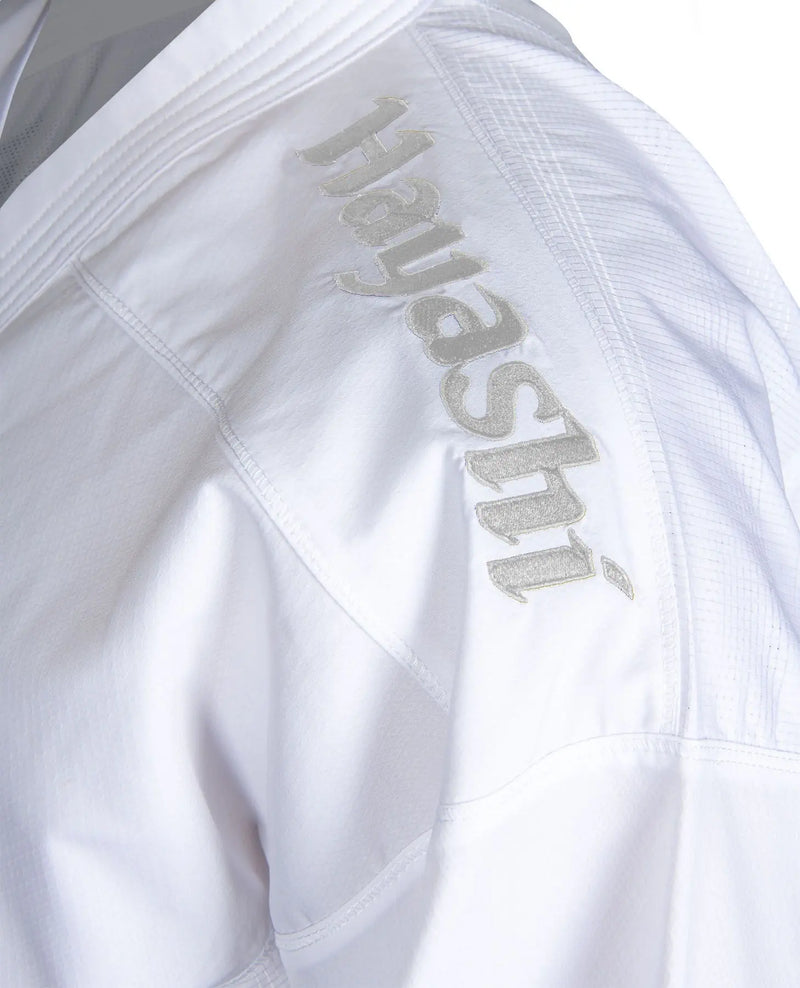 Green Karate-Gi - Hayashi - 'Premium Kumite' - White/white embroidery