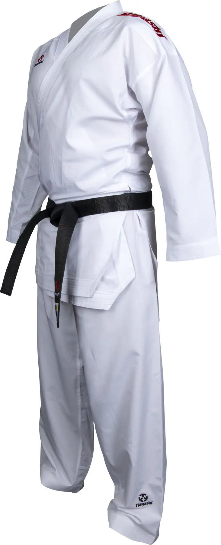 Green Karate-Gi - Hayashi - 'Premium Kumite' - White/red embroidery