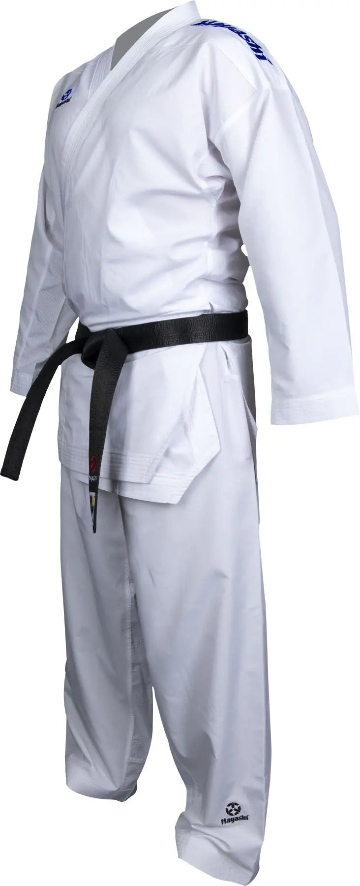 Green Karate-Gi - Hayashi - 'Premium Kumite' - White/blue embroidery