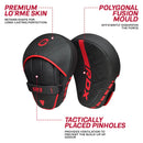 Pistehanskat - RDX - 'F6 KARA' - Musta/Punainen