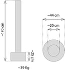 Vapaasti seisova nyrkkeilysäkki - TOP TEN - 'Junior' - Musta